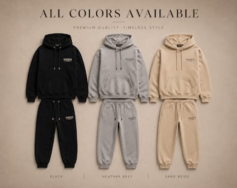 Norix Studio Oversized Hoodie Tracksuit Set Jogger Sweat Suit Fleece Loungewear
