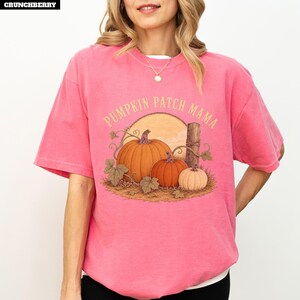 Maglietta "Pumpkin Patch Mama", maglietta autunnale per la mamma, maglietta coordinata per mamma e mini per l'autunno, maglietta autunnale Comfort Colors