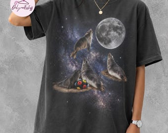 Vintage Seal Howling at the Moon Shirt, Moon Gazing Seal Graphic Tee, Cute Ocean Animal Comfort Colors T-Shirt, Marine Life Lover Gift