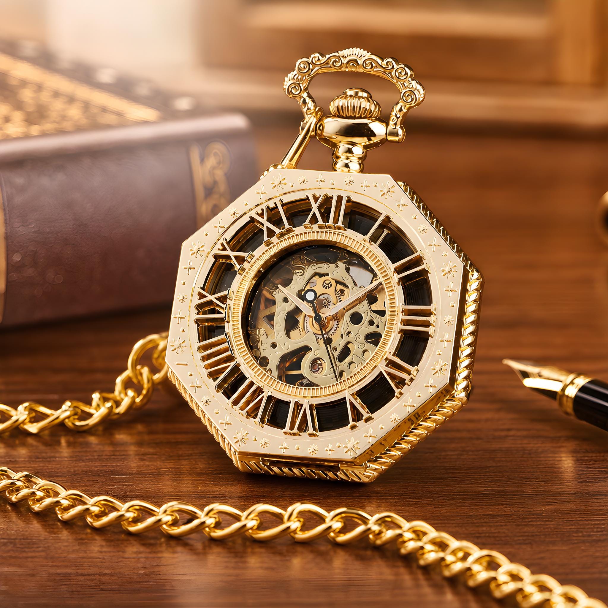 Octagon pocket watch - Etsy 日本