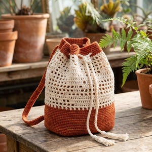 Mochila de ganchillo Filet Fern