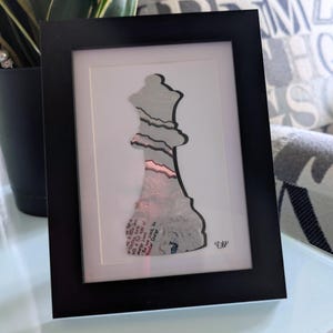 The Queen | Upcycled Chess Queen Wall Art | Recycled Aluminum Can Artwork | Modern Chess Decor | Gift for Chess Player | Framed Original Art