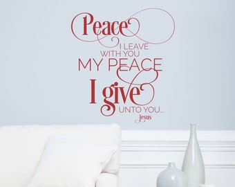Peace I Leave With You Bible Quote Wall Decal - Vinyl Art Home Decor