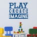 Nursery Play Create Imagine Wall Decal - Vinyl Wall Art Custom Home ...
