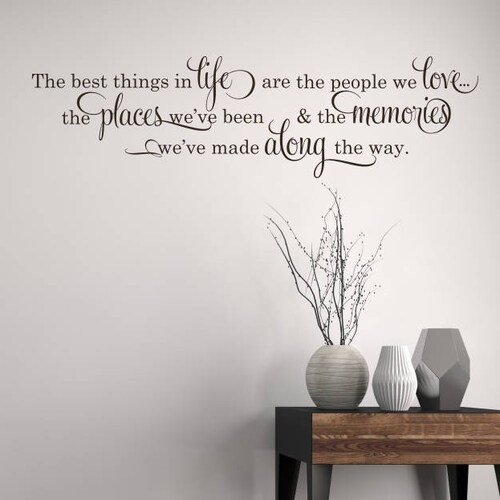 The Best Things in Life 2 vinyl Wall Decal People Places - Etsy