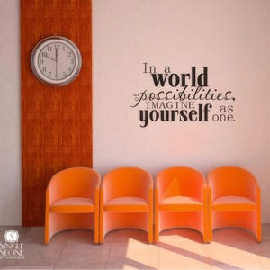 Wall Decals Quote World of Possibilities - Vinyl Wall Art Custom Home Decor