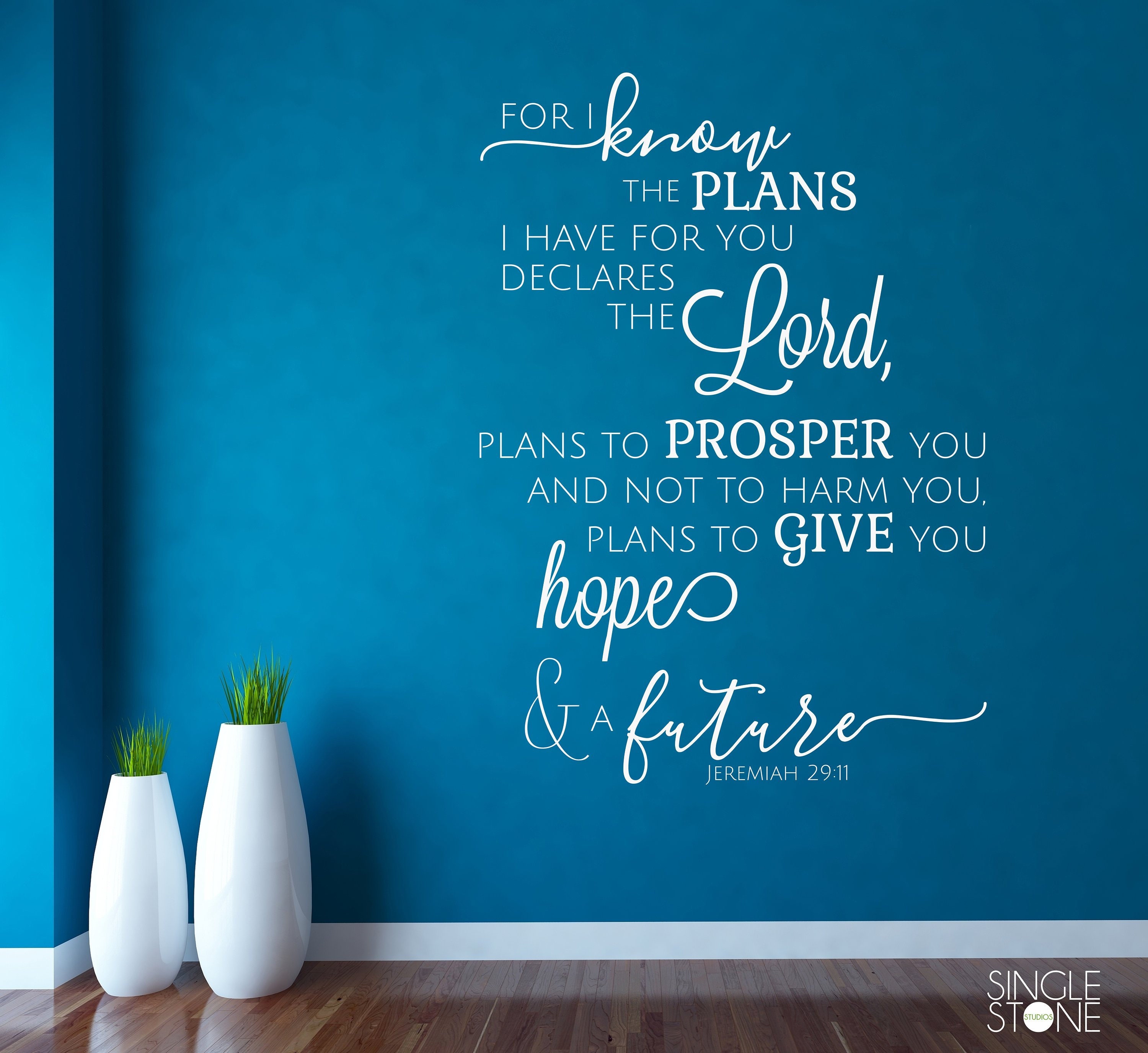 Jeremiah 2911 Bible Verse Wall Decal Vinyl Wall Stickers Etsy