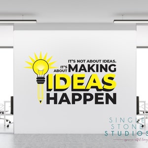 Success Series- Make Ideas Happen, Business Vinyl Decal - Wall Art