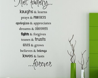 Family Rules Wall Decals Quote - Vinyl Text Wall Words Custom Home Decor