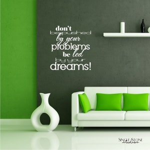 Wall Decals Quote Led By Dreams - Vinyl Text Wall Quotes Custom Home Decor