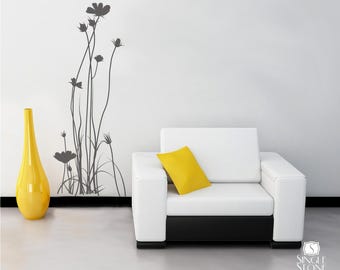 Flower Wall Decal Daisies (Medium) - Vinyl Wall Decals Stickers Art Graphics Custom Home Decor