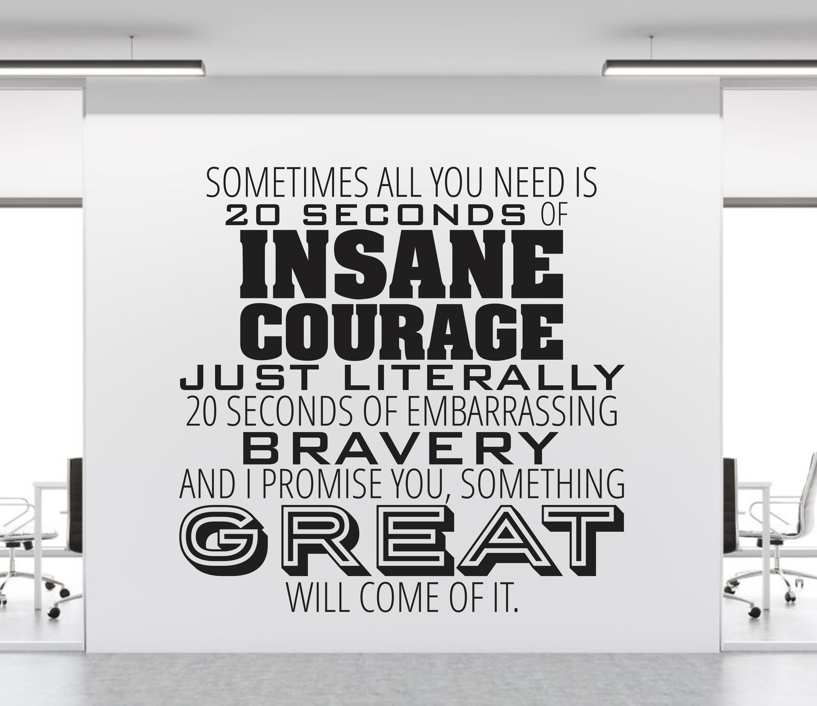 Insane Courage Wall Decal Quote - Vinyl Decal Word Art Custom Home Decor -  Etsy, image size:2781x2402