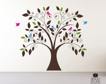 Whimsical Tree Nursery Wall Decal: Vinyl Wall Art Stickers