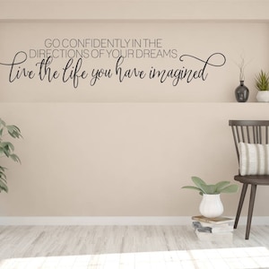 Go Confidently Wall Decal - Vinyl Wall Words Custom Home Decor