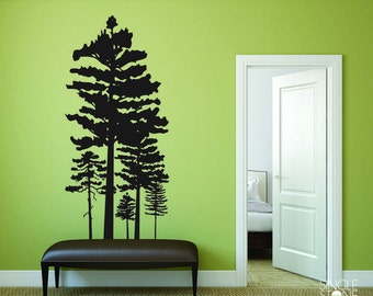 Pine Tree Group Wall Decals Custom Home Decor