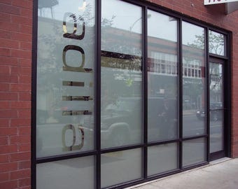 Custom Etched Glass Frosted Vinyl Decals  - Business Logos, Storefront, Store Hours, Etc.