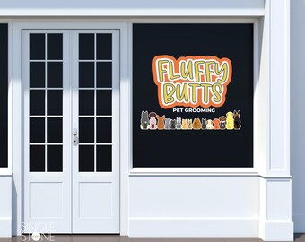 Benutzerdefinierte Storefront Fensteraufkleber - Geschäftslogos, Ladenöffnungszeiten, Fotos usw.