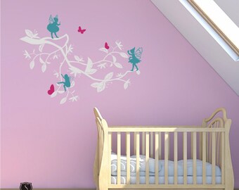 Nursery Wall Decals Enchanted Garden (Large) - Vinyl Wall Stickers Art Custom Home Decor