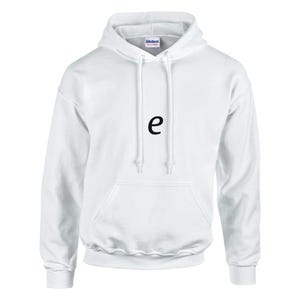 Minimalist Math Hoodie with Euler’s Number e – Nerdy Sweatshirt for Math Lovers – STEM Gift – Unisex Hoodie