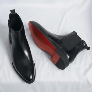 Handmade Men's Chelsea Boots | Premium Calf Leather | Slip-On Ankle Boots | Formal Dress Boots | Custom Order