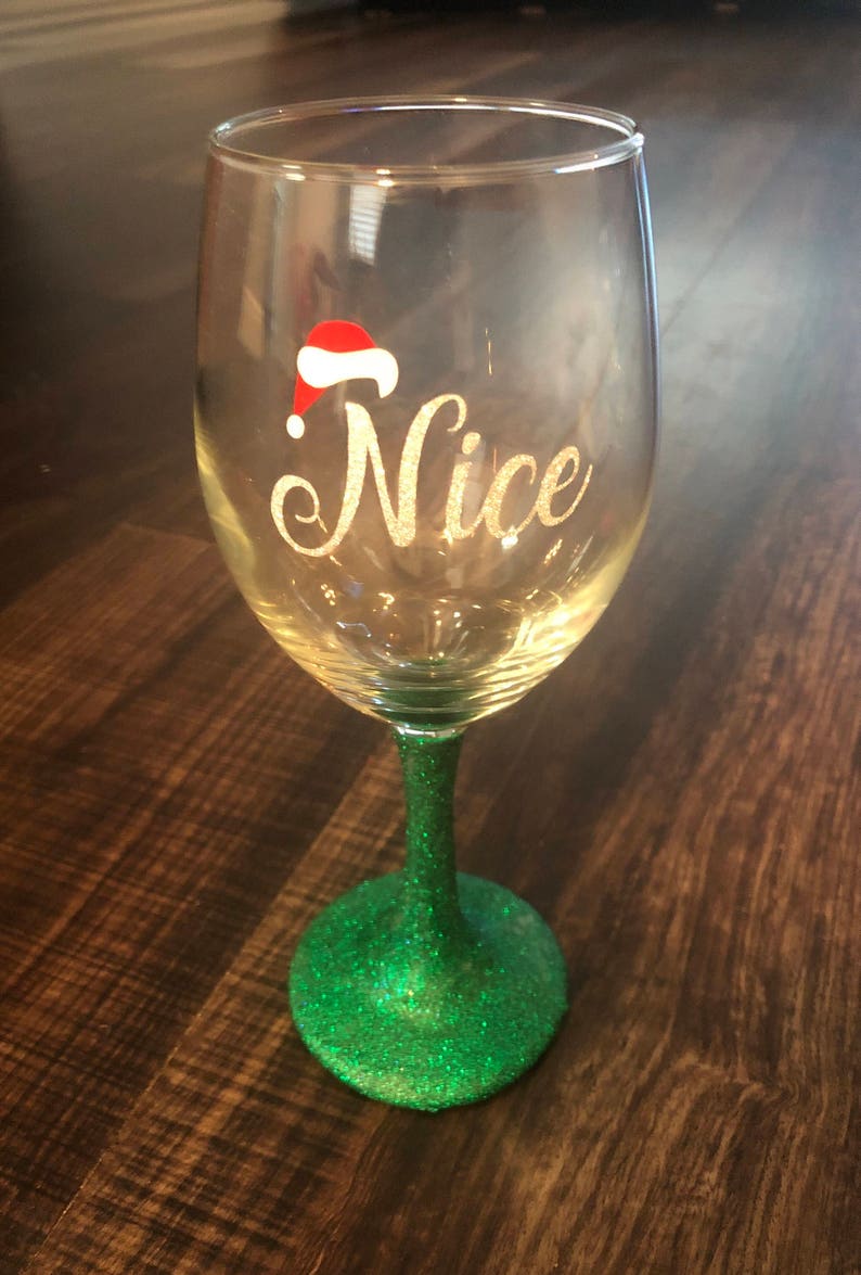 naughty nice wine glass