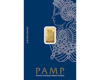 1 Gram Gold Bar PAMP Suisse Lady Fortuna Veriscan Assay | 1G 24k Certified Pure 999.9, Bullion