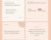 Soft Peach Canva Templates for Life Coaches | Instagram Posts and Stories | Editable Social Media Bundle