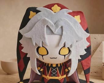 Pierrot The Freak Circus Plush, Harlequin Jester Anime Doll, Soft Kawaii Dark Clown Plushie