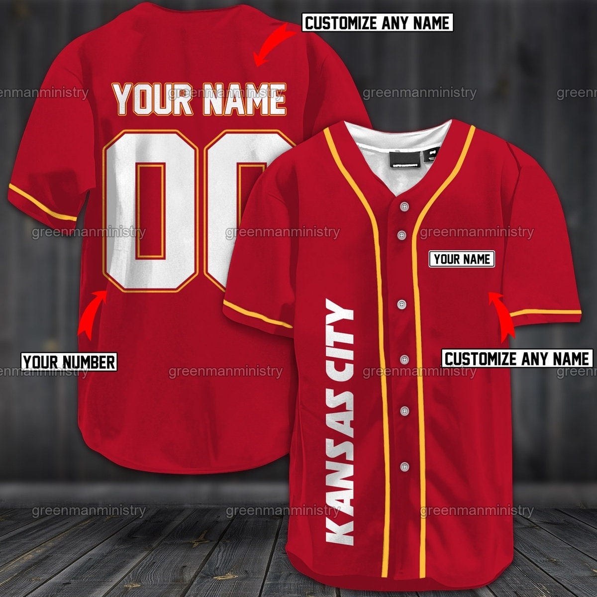 Kansas City Baseball Shirt, Custom Kansas City Baseball Jersey, Custom Name And Number