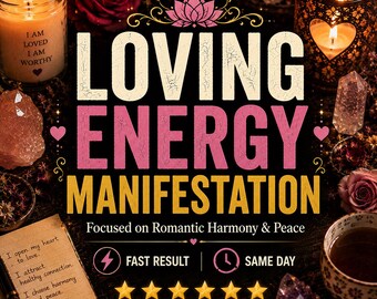 Manifestatie van liefdevolle energie voor romantische harmonie, vrede en positieve verbinding.