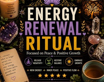Energiförnyelseritual för fridfull energi, positiv tillväxt och inre harmoni