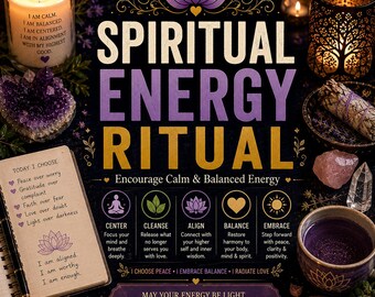 Spiritueel energieritueel voor kalme energie, innerlijk evenwicht en vredige bedoelingen
