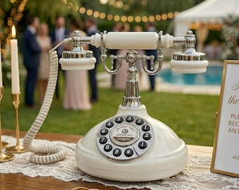 Audio Guest Book for Wedding , Modern Keepsake Alternative , Custom Voice Message Telephone , Retro Guestbook, Unique Anniversary Decor Gift