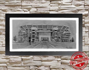 Tuscaloosa, Alabama - Bryant-Denny Stadium - Alabama Football art print 10"x20"