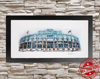 Lambeau Field Art Print Green Bay Packers decor