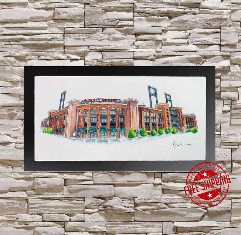 St Louis Cardinals Wall Art Print Sport Decor Cardinals Gift Etsy
