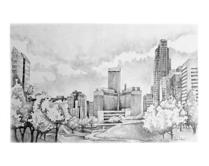 Omaha Drawing Pencil Art Print 10x15 Etsy