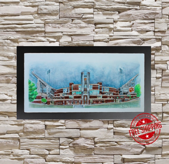 Clemson Tigers Memorial Stadium Art Clemson Tigers Wall Art Clemson Tigers Gift