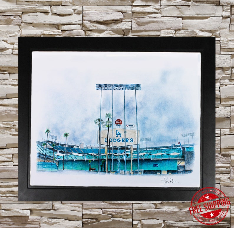 Dodger Stadium Wall Art LA Dodgers Wall Art Dodgers Gift Etsy