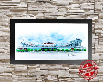 kansas city chiefs art  chiefs decor chiefs gift chiefs fan gifts