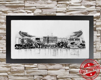 Steelers wall art steelers gift  -  Pittsburgh Steelers art prints - steelers fan gift heinz field black and white art print