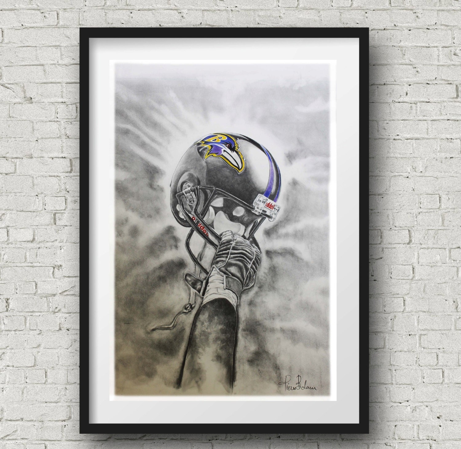 Baltimore Ravens Art Print Ravens fan gifts Baltimore Ravens Print  Baltimore Print Ravens Art Ravens Football