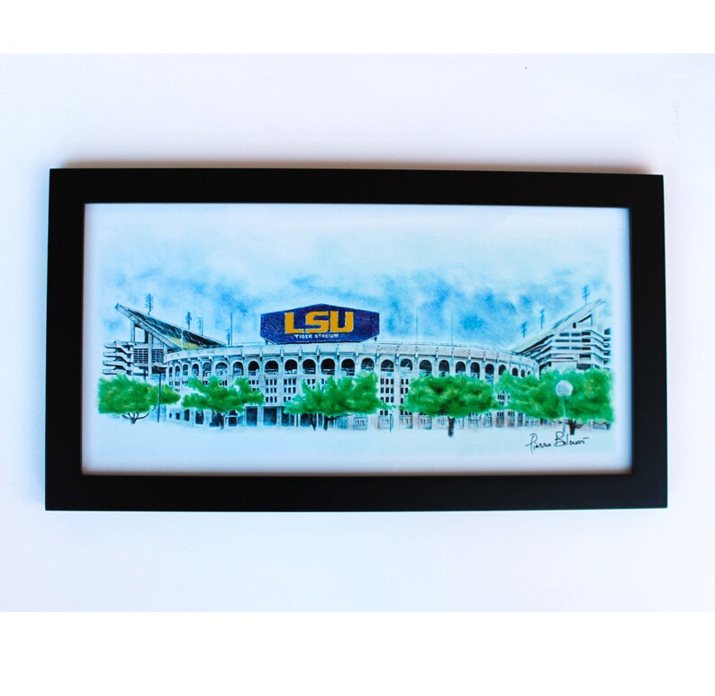 LSU Football Office Gift Print LSU Gifts Lsu Decor LSU Stadium Etsy