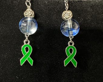 Blue Rose_Mental Health Awareness earrings