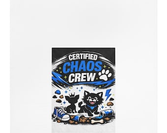 Paño de cocina 100% algodón: estampado certificado de perro Chaos Crew