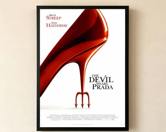 Der Teufel trägt Prada Film Poster Druck, Leinwand Wand Kunst Dekor Zimmer Dekor, klassische Film Poster Sammlerstücke, Geburtstagsgeschenke, Geschenke für Filmliebhaber