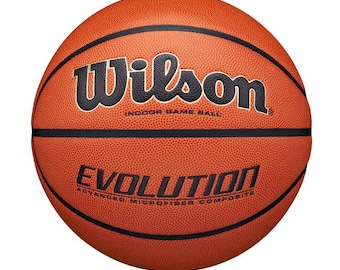Wilson Evolution Indoor Basketball – Official Game Ball | Advanced Microfiber Composite | Training & Match Basketball