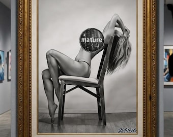 Digital Download Noir Nude | Printable Wall Art | Fine Art Figure Print | Sensual Wall Decor | Monochrome Digital Print | 20Fifty6