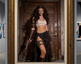 Steampunk Gunslinger Digital Download | Printable Wall Art | Digital Print | Industrial Decor | Wall Decor by 20Fifty6