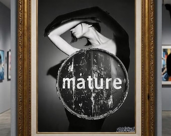 Digital Download | Nude Silhouette Art Print | Printable Wall Art | Black and White Fine Art | Abstract Female Digital Print | Wall Decor